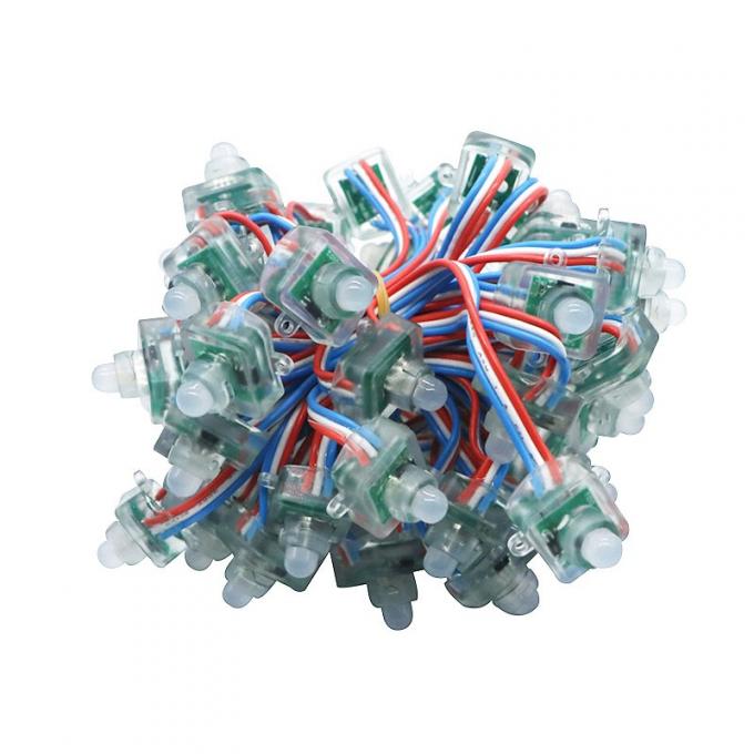 Litera kanału Kwadratowy ciąg pikseli LED DC5V WS2811 Kwadrat 12mm Rozproszony 0