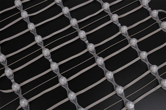 High Brightness Outdoor IP67 Flexible LED Mesh Display P50 P83 P100 with Transparent Design