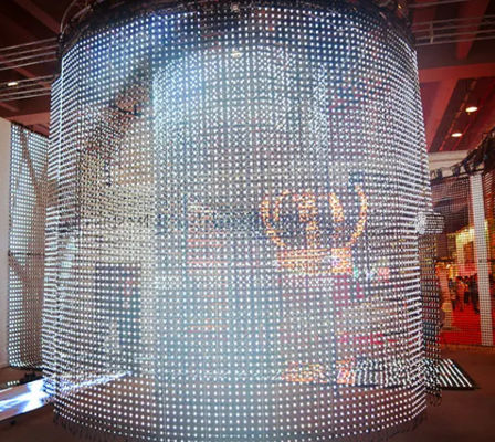 Outdoor LED Net Screen Facade P167 Full-Color Advertising Display with DMX512 Control