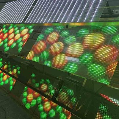 The lightest thinnest 480*960mm full color waterproof led transparent film screen for indoor outdoor window