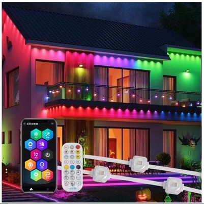 Smart Wifi Bluetooth Rgb Music Rhythm LED Eave Lights for House Eave Holiday Outdoor