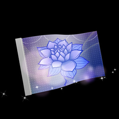 Super Thin Flexible Adhesive LED Transparent Film Screen On Glass Video Wall