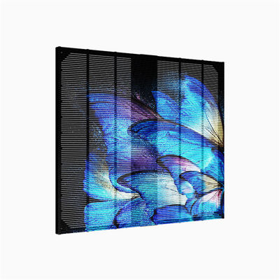 IP65 Indoor Outdoor Transparent LED Grille Screen Retail Store Exhibition Hall Welcome Graphics Digital Signage Displays