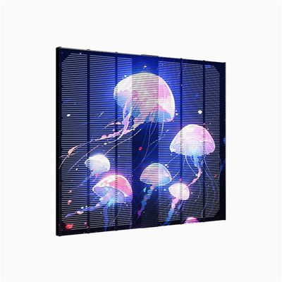 Easy Installation Ultra-Thin See Through Full Color High Brightness RGB Transparent Outdoor Grille LED Screen Display