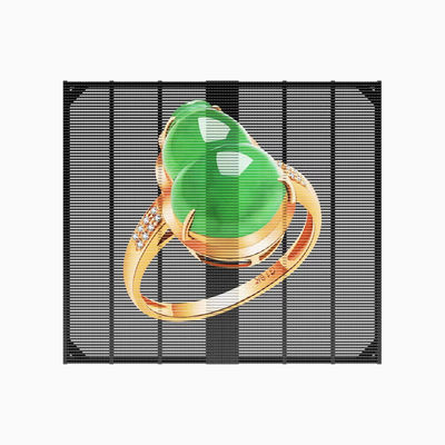 High Protection Level LED Grille Window LED P3.91 Advertising Display with Stable Performance and High Transparency