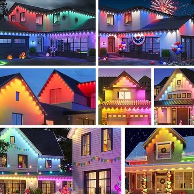 DC12V Addressable Christmas Permanent Outdoor Eaves Light Smart House Exterior Led Pixel Eave Light