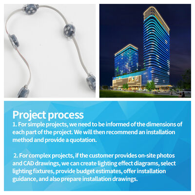 30mm 12V SMD3535 RGB IP67 Waterproof LED Point Light with 120° Beam Angle and DMX512 Control