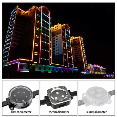 30mm 12V SMD3535 RGB IP67 Waterproof LED Point Light with 120° Beam Angle and DMX512 Control