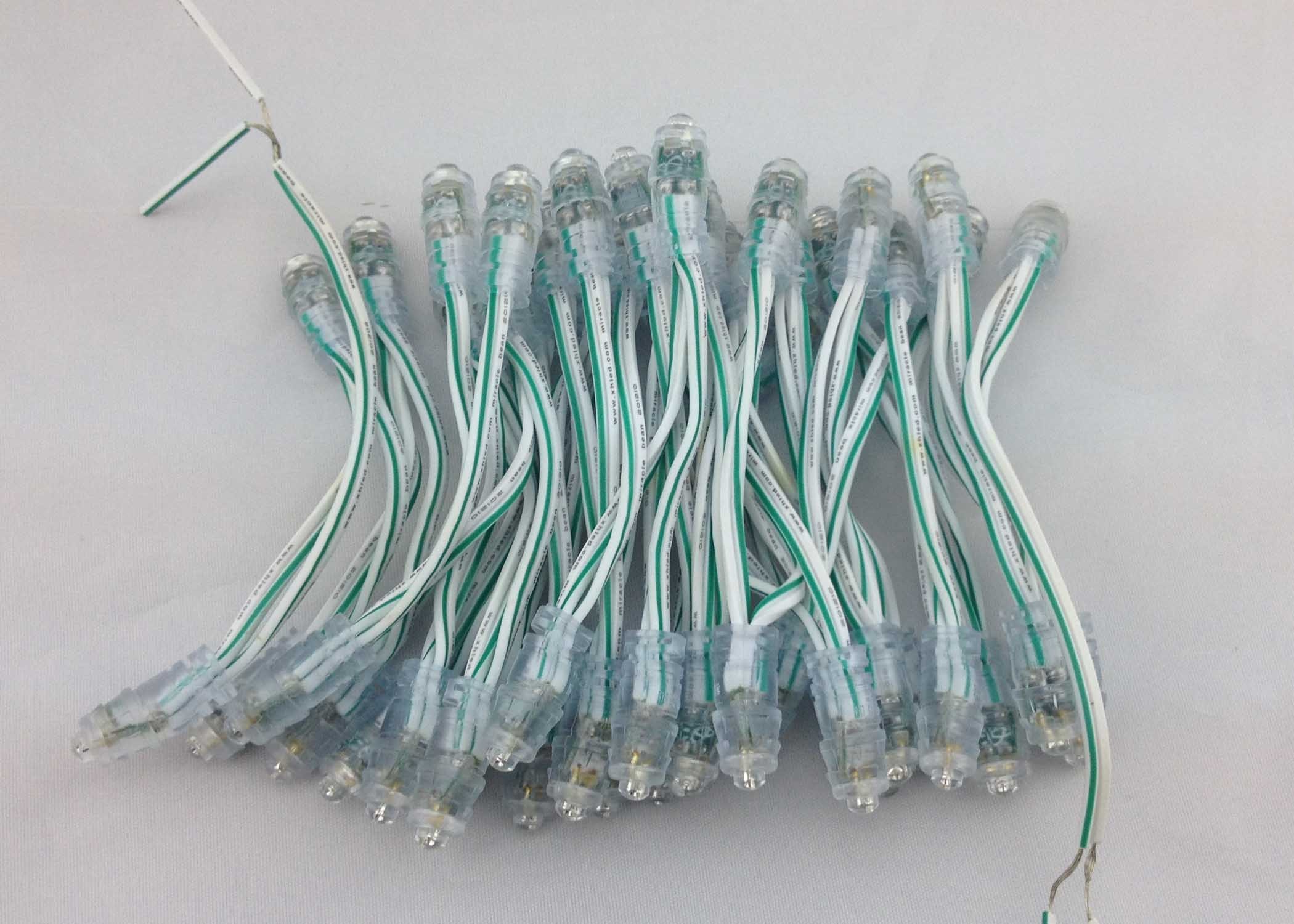 Pojedynczy kolor 5MM jasność słomki Jasność LED Pixel Light, LED Point Light