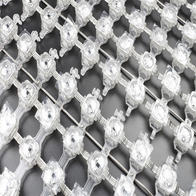 Outdoor Waterproof IP67 DC24V DMX512 P62.5 RGB Flexible Led Mesh Curtain