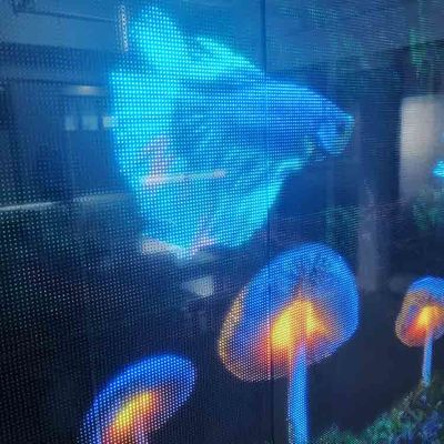 P6.25 Elastyczny ekran LED z przezroczystej folii ekranowa w pomieszczeniach wewnętrznych, wyświetlacz LED z miękkim klejem Super Slim