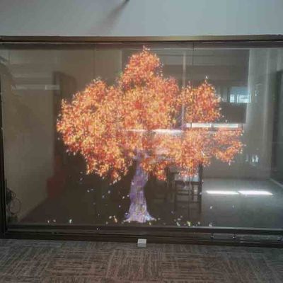Adhesive Super Slim Flexible Transparent LED Film Reklamy LED Display Screen