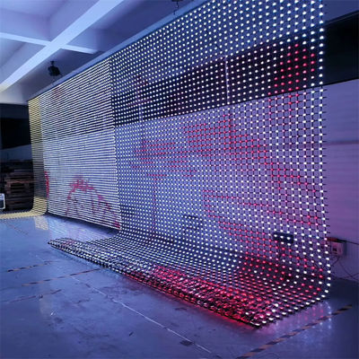 Flexible Building Facade Lighting LED Curtain Outdoor Landscape Soft LED Mesh Screen