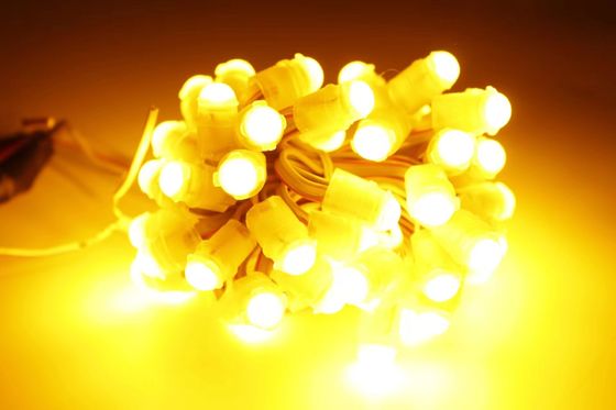 Najnowszy projekt Zewnętrzny żółty Amusement Pixel LED 12V 9MM Dekoracyjny LED Pixel Light