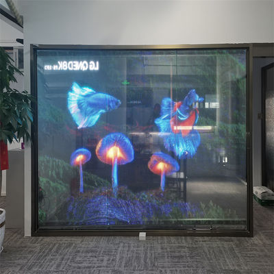 Outdoor Advertising Ultra Thin Crystal Screen P16 RGB Flexible Transparent LED Screen