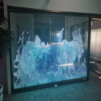 Wysokiej przejrzystości P4 240*960 LED Transparent Film Screen For Indoor Glass Window
