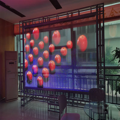 P10 RGB Color LED Transparent Film Screen Indoor Hard / Flexible LED Display Screen