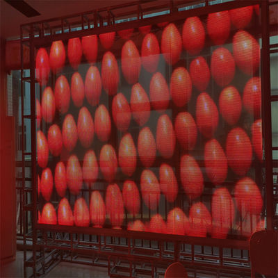RGB Color LED Transparent Film Screen Indoor / Outdoor Display Video Screen