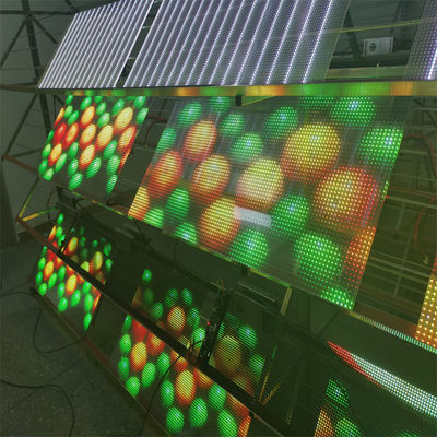 RGB kolor LED przezroczysty ekran filmowy Ekran widowiskowy wnętrza / zewnętrznego