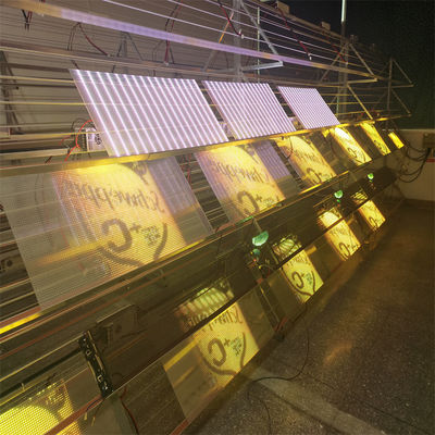 P10 wyświetlacz reklamowy elastyczność w pomieszczeniach wnętrza na przezroczystym szkleSMD2121 5V LED film krystaliczny