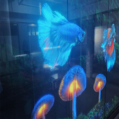 Zindywidualizowany ekran LED z przezroczystej folii o wysokiej rozdzielczości P6 DC5V WE1314 RGB do reklamy