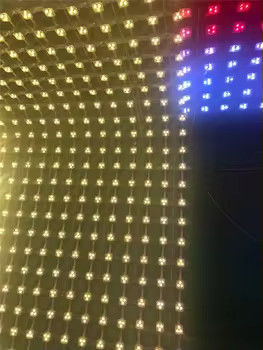 P50 Pixels Mesh Led Screen Display IP67 SMD3535 DC12V 80W RGB LED Net Screen