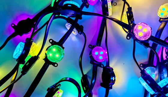 Światła LED do atrakcji rozrywkowych DC12V 3 diody LED 30mm Dekoracja zewnętrzna Zmienne światła punktowe z opcjonalną maską głębokiej mgły i 0,8W