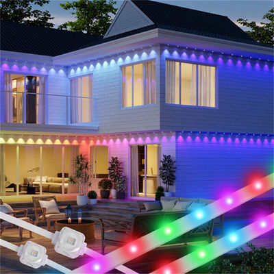 DC12V SMD5050 IP67 100ft z 72 Smart Eave Lights RGBW IC LED Point Lights Outdoor Waterproof Holiday Dekoracja świąteczna