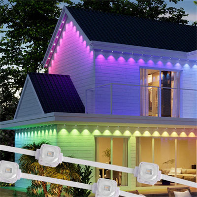 Permanent Christmas Outdoor String Point Eaves Light 25MM RGB SMD5050 1.5W DC24V