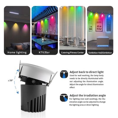 Adjustable Luminous Value LED Colorful Spot Lights V0 Flame Retardant for Mall Application