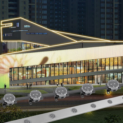 Permanent Outdoor Holiday LED RGB Christmas Lights with Track LED Point Lights