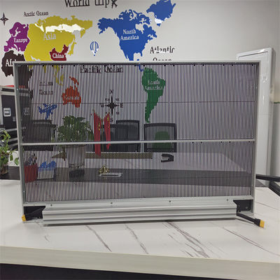 Customized Waterproof Mesh LED Screen P3.9 Glass Window Building Transparent Glass Mesh Grille Large