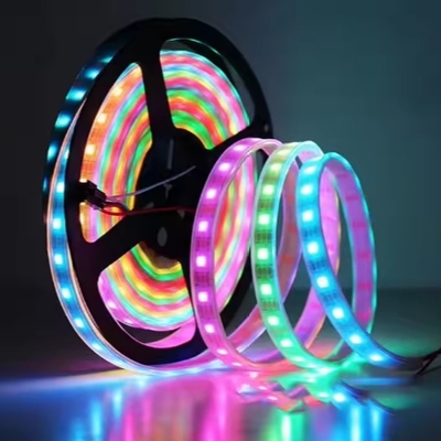 Inteligentna, elastyczna taśma LED RGB WS2811 z indywidualnym adresem i sterowaniem przez aplikację, 12V/24V, oświetlenie do dekoracji domu