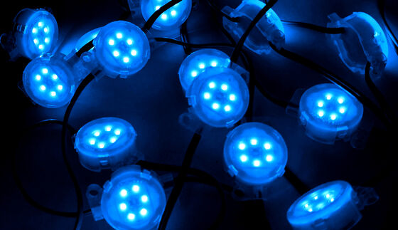 40mm Smart Addressable LED Pixel Light IP67 Waterproof High Brightness for Outdoor Facade Media Wall